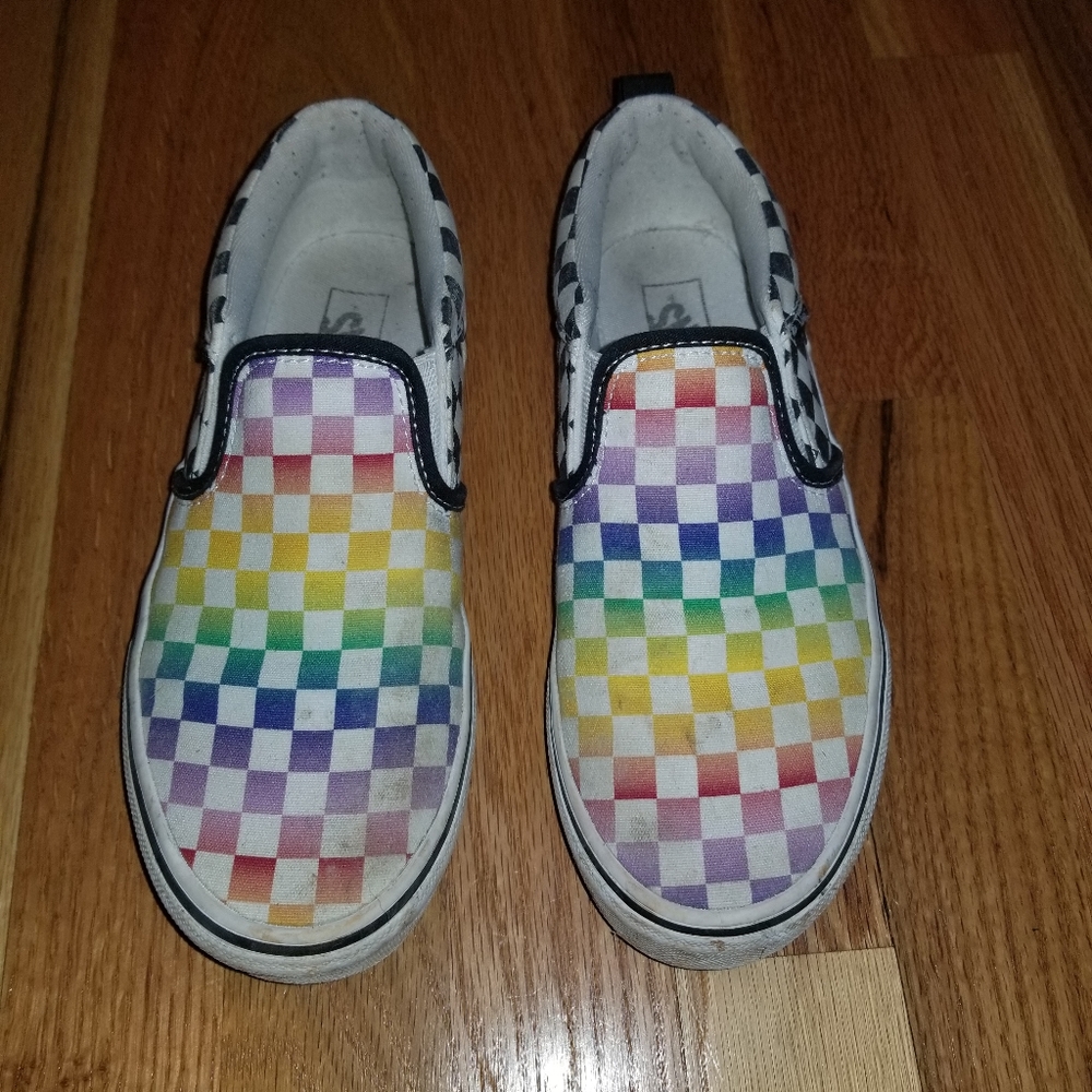 Rainbow vans size 4 missy